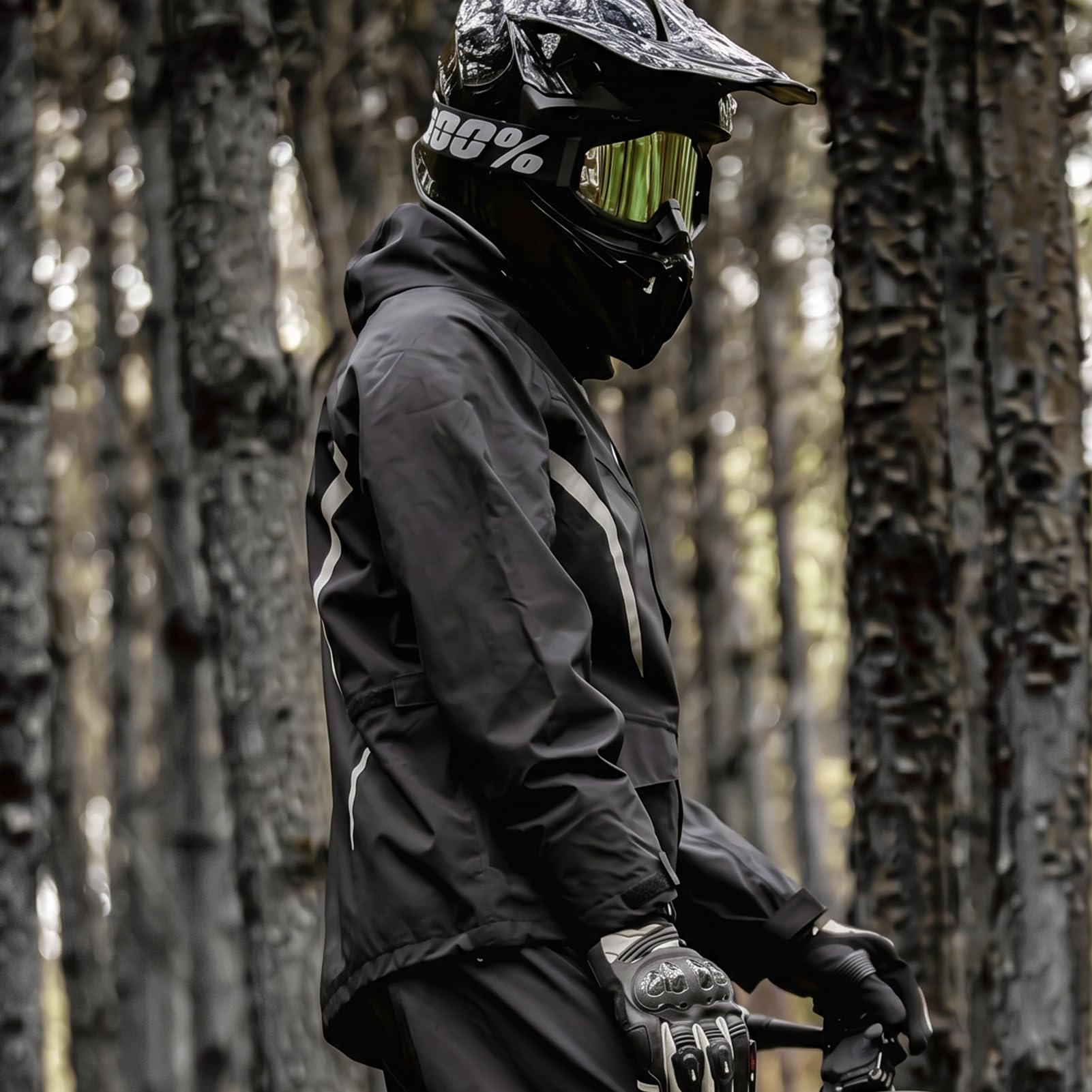 Scoyco Regenjacke Herren Wasserdicht Packbar Leichte Atmungsfähig