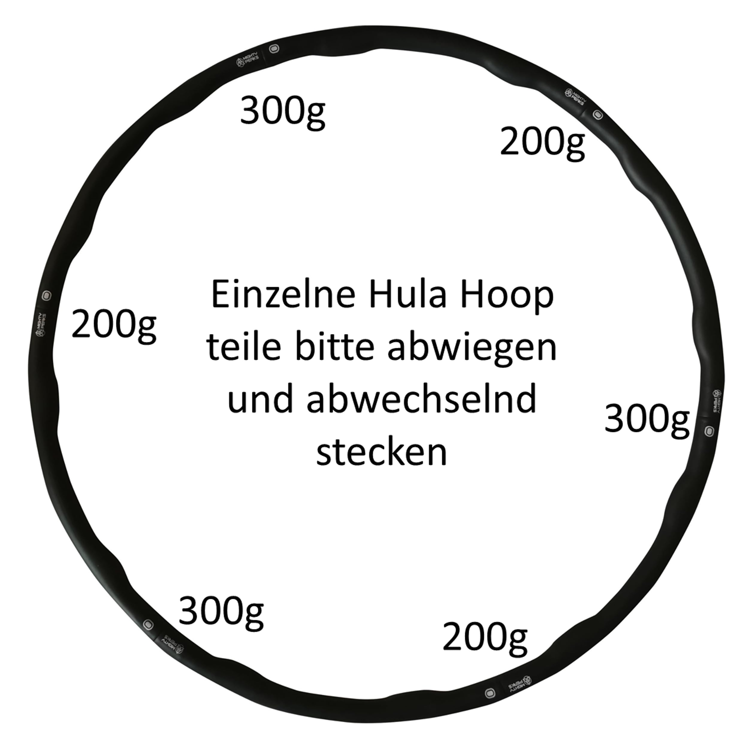 MIGHTY PEAKS Hula Hoop Reifen Erwachsene 1,5kg mit Massagewellen zur Stärkung der Bauch- und Rückenmuskulatur,Hoola Hoop,Schlanke Taille,Stoffwechsel Steigern
