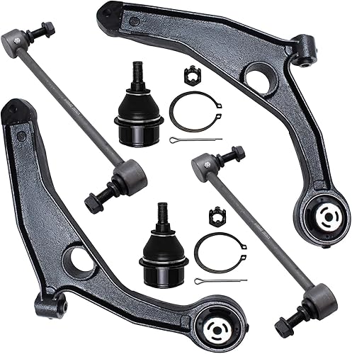 Miniatura 229 de Detroit Axle - Kit de brazos de control AWD para cargador Chrysler 300 Dodge Challenger Magnum, 2 brazos de control superiores delanteros con rótula