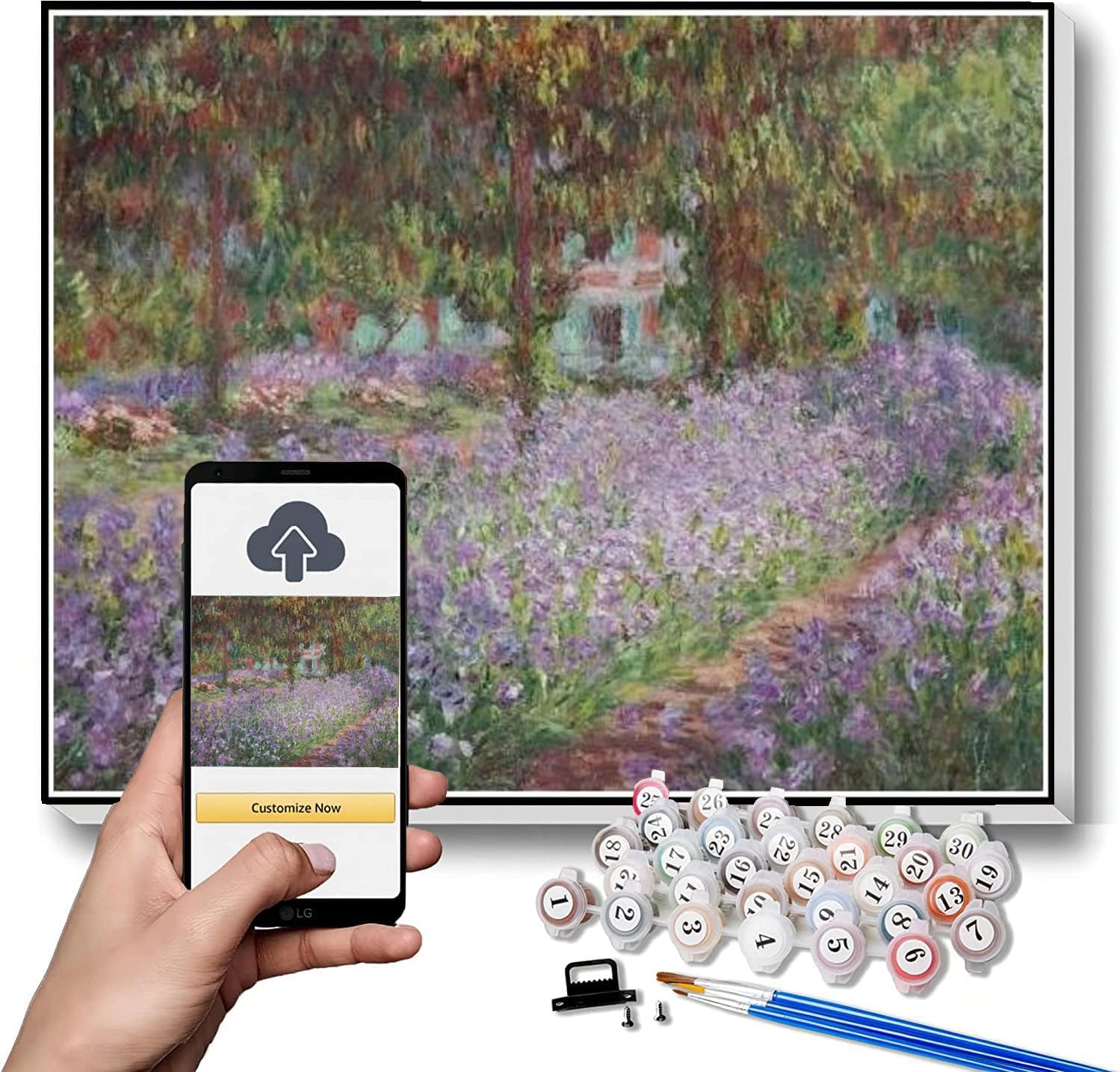Paint by Numbers Kits for Adults and Kids Claude Monet Irises in monets Garden Painting by Claude Monet DIY Painting Paint by Numbers Kits On Canvas