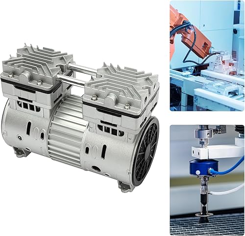 Miniatura 3 de Motor compresor de aire ultra silencioso y sin aceite de 110 V, motor de cabeza de bomba de aire ligero y pequeño, cabezal de compresor de aire