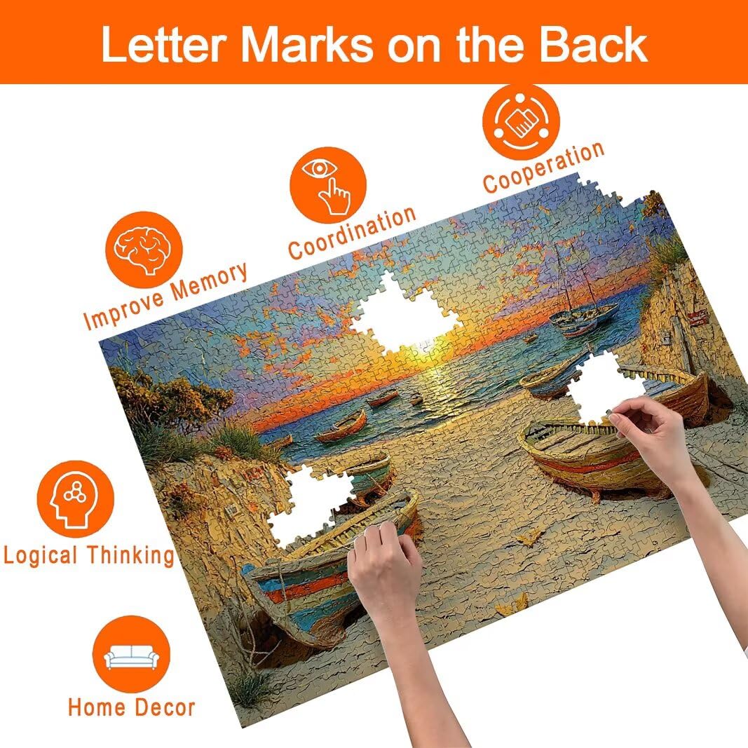 Puzzle Spiaggia, Puzzle 2000 Pezzi Adulti per Decor, Regalo Donna -8672
