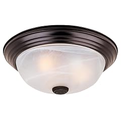 DESIGNERS FOUNTAIN Reedley 3-Lights Flush Mount Ceiling Light 15 Inch Lighting Fixture for Kitchen Bedroom Bathroom and Hallway