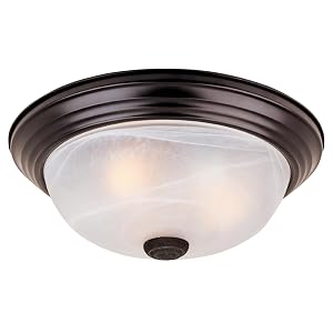 DESIGNERS FOUNTAIN Reedley 3-Lights Flush Mount Ceiling Light 15 Inch Lighting Fixture for Kitchen Bedroom Bathroom and Hallway