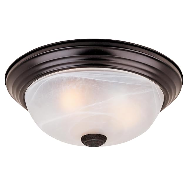 DESIGNERS FOUNTAIN Reedley 3-Lights Flush Mount Ceiling Light 15 Inch Lighting Fixture for Kitchen Bedroom Bathroom and Hallway