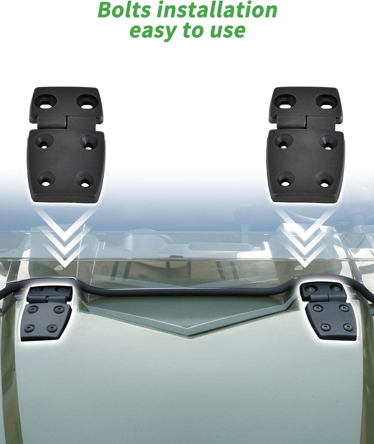 Hood Hinges for Polaris Ranger 570 Fullsize Ranger 500 700 800 Diesel Crew 2003-2025 Accessories (2PCS, Replace #5437902)