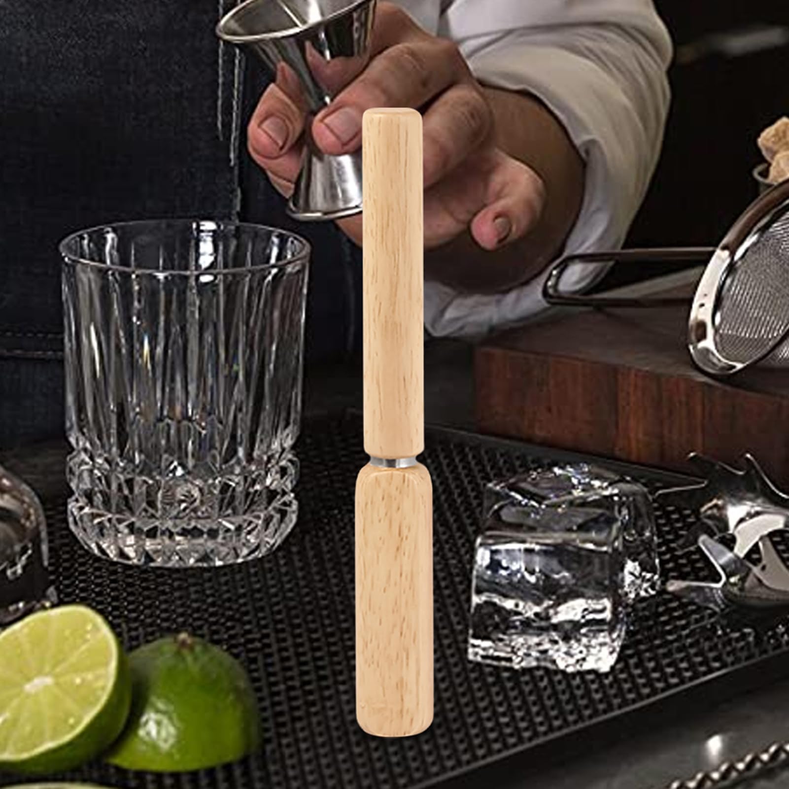 Generico Picchetto per Ghiaccio | Picchetto in Acciaio con Manico Legno per Rompere Ghiaccio | per Cocktail Bartending Frigorifero Bar Banchetto | Bartender
