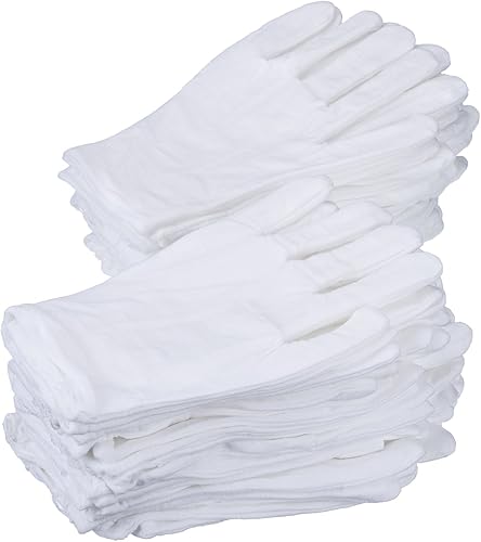 eBoot 24 pares de guantes de trabajo blancos de 8 pulgadas, talla M