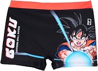 Dragon Ball Z Bañador para Niño, Goku Shorts de Baño Bañador de Natación Infantil, Tallas 4 a 10 Años