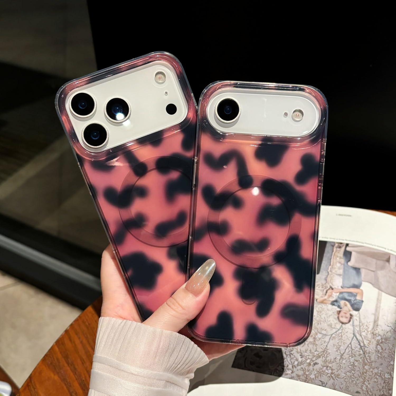 Jmltech Magnetic for iPhone 17 Pro Max Case Tortoise Shell Phone Cases Girly Clear Aesthetic Cute Women TrendyCompatible with MagSafe Silicone Shockproof Protective - Image 3