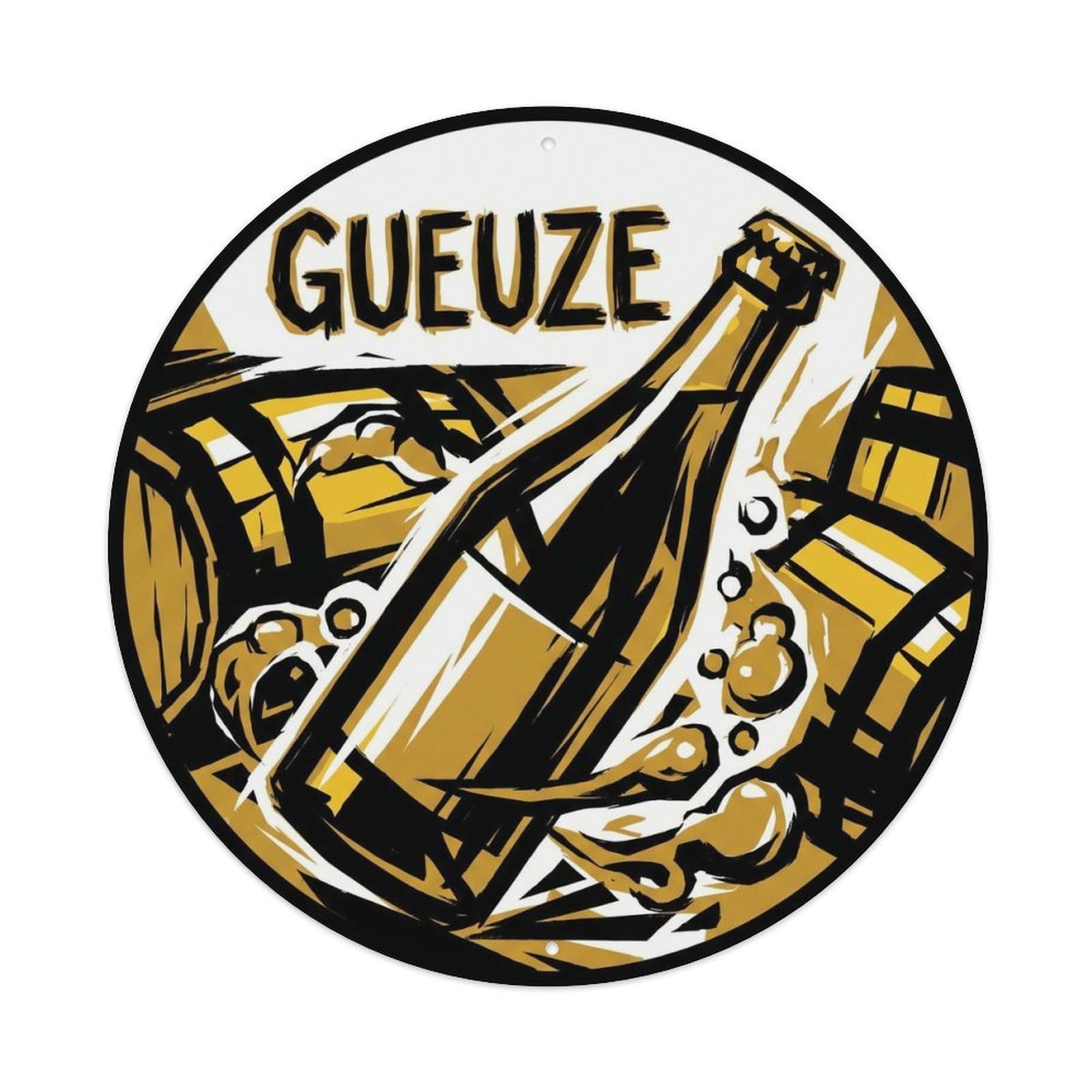 Heritage Gueuze Sour Beer Brew House Belgian Fruit Metal Tin Sign