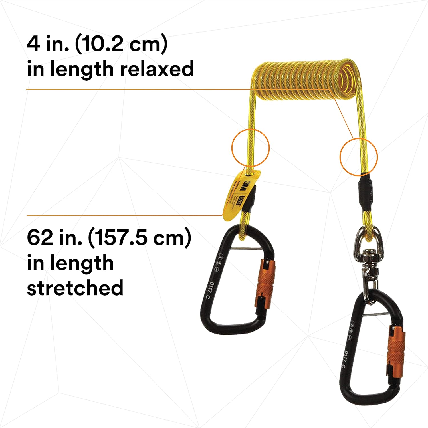 3M DBI-SALA Hook2Hook Tether w/Swivel 1500159, 1 EA