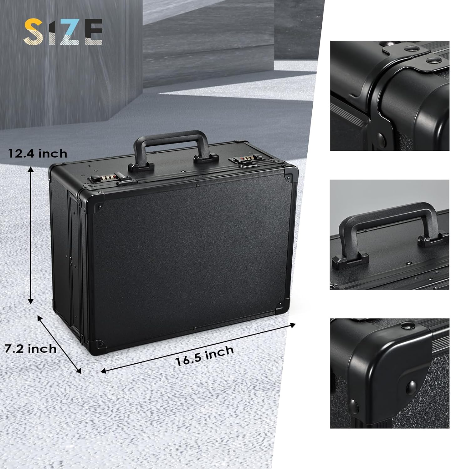 Barber Case with Clippers Sliding Tray, Profesional Barbers Briefcase Tool Case, Barber Cases for Clippers and Supplies, Hair Scissors Trimmer Organizer, Salon Grooming Hard Travel Suitcase