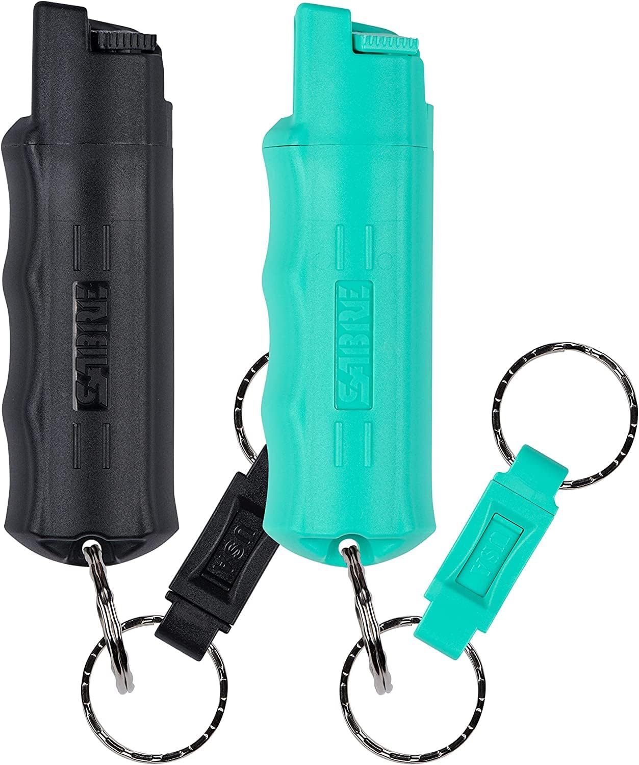 SABRE Pepper Spray - Quick Release Keychain for Easy Carry & Fast Access, Max Police Strength Self Defense OC Spray With UV Dye, 10 Sec. Spray Time, Finger Grip - Faster Aim, 0.54 fl oz, Secure Safety