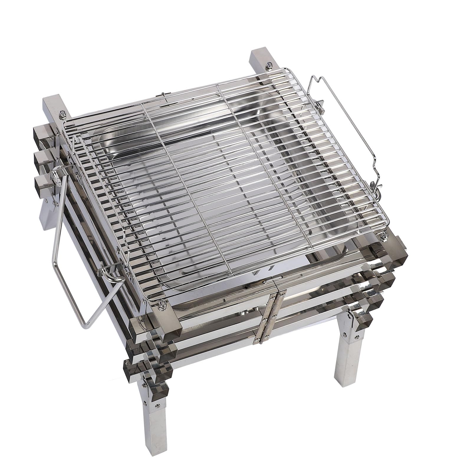 Fdit Barbecue da Campeggio, Griglia Pieghevole a Carbone 33,5 X 41,4 X