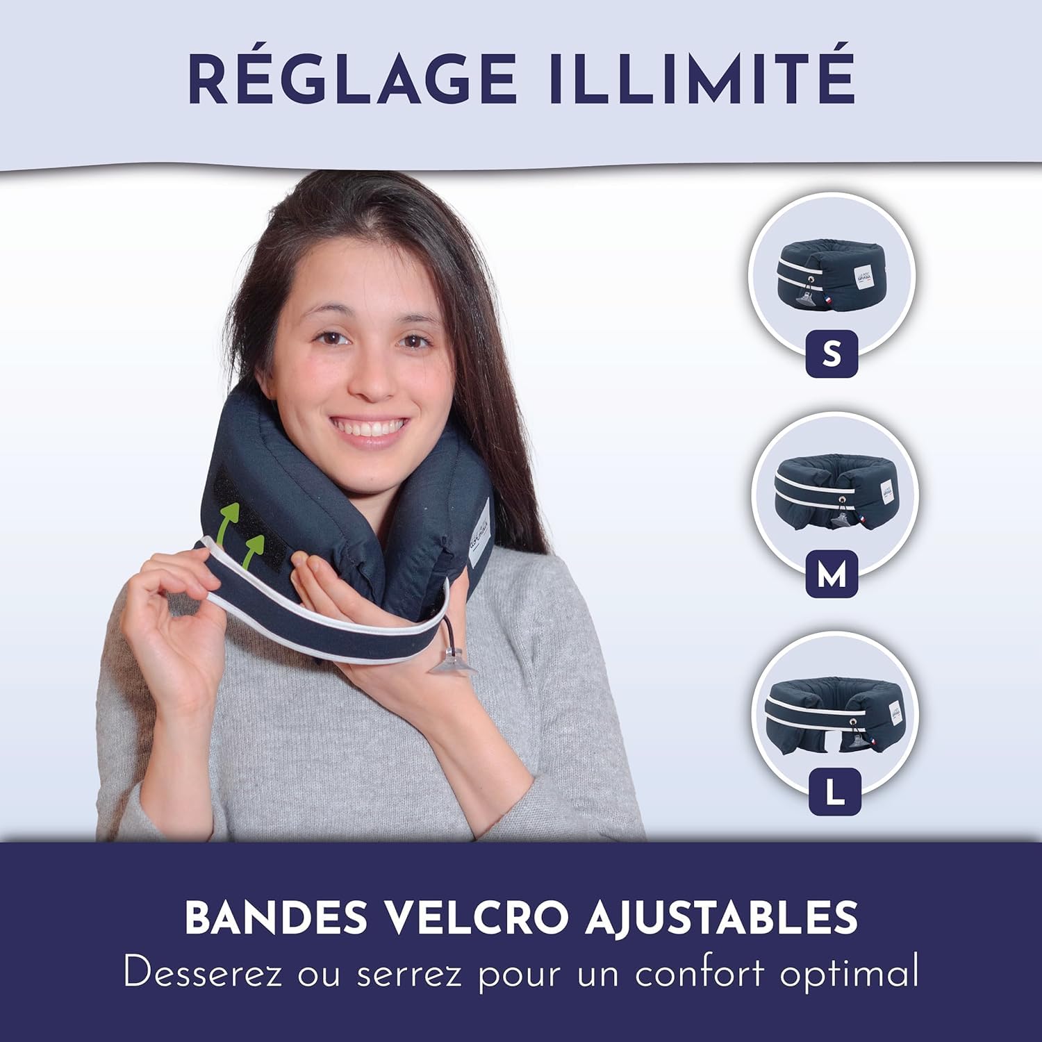 Cojín de viaje (3 en 1), diseño ergonómico, diseño de avión
