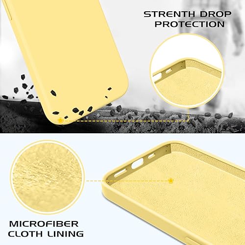 Miniatura 4 de DOMAVER Funda para iPhone 14 Pro, silicona líquida, gel suave, forro de microfibra, funda de cojín a prueba de golpes, funda protectora para iPhone