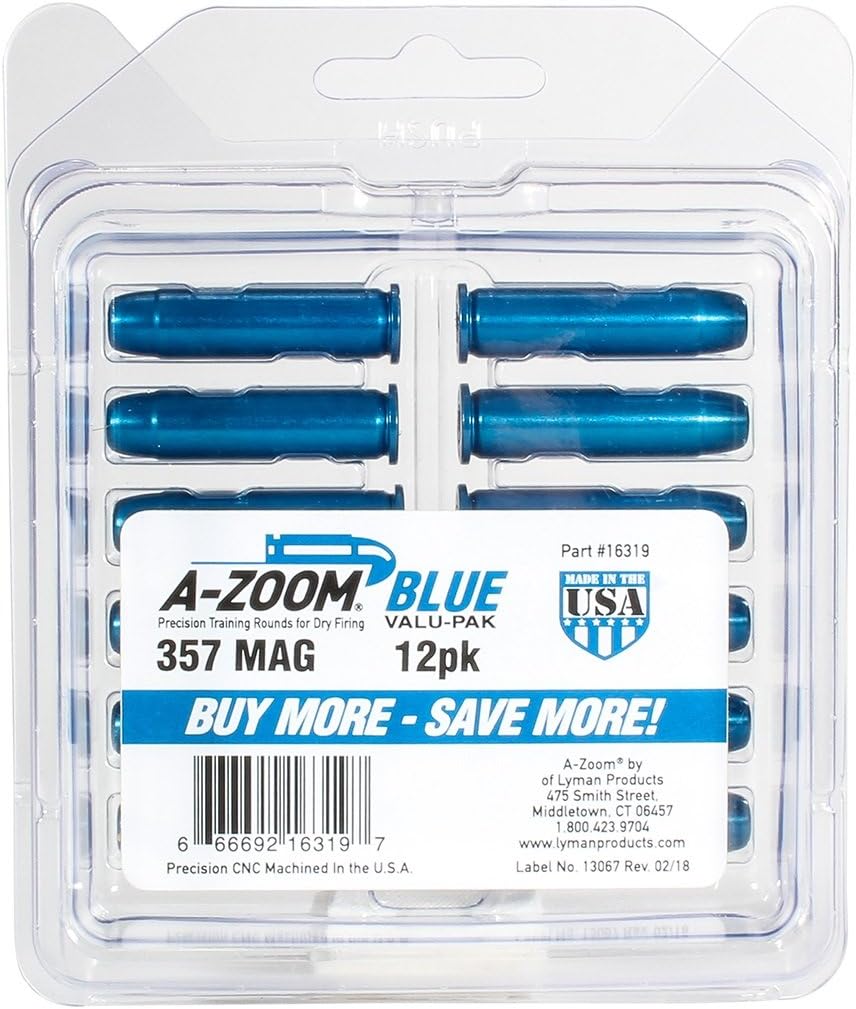 A-Zoom 357 MAG Snap Cap 6PK, Red, One Size (16119)