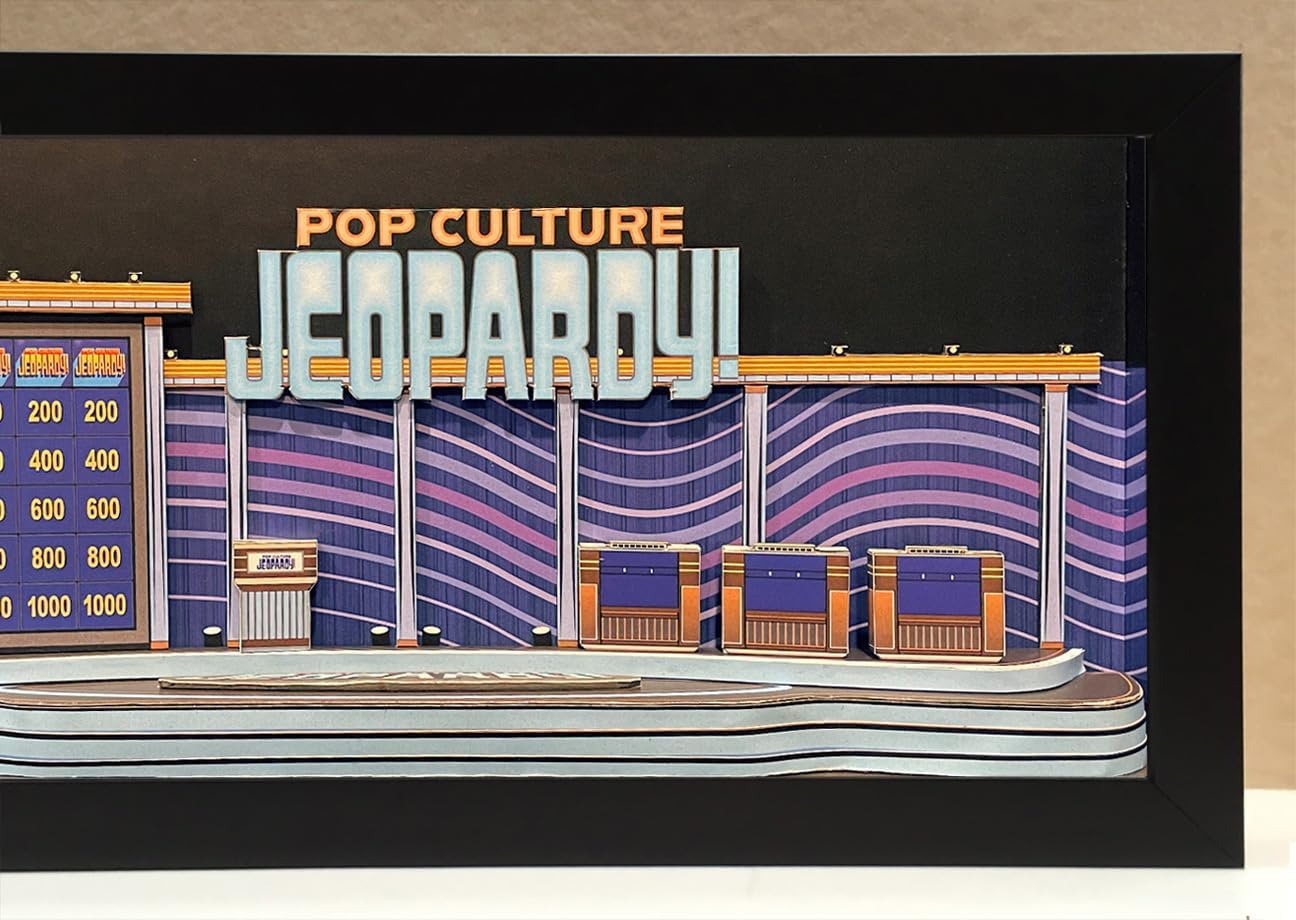 Pop Culture Jeopardy! set shadowbox diorama