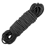 33ft Long Kayak Bungee Cord 1/8 Inch Heavy-Duty Black Bungee Shock Cord Roll Elastic Cord, Elastic Rubber Rope Bungee Straps for Kayak, Tent Poles, and DIY Projects(3mm)