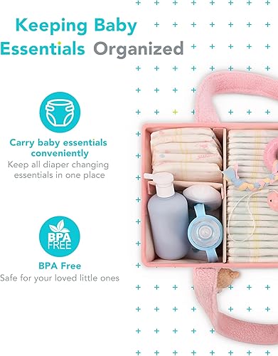Miniatura 3 de YOSING Organizador de pañales, organizador de pañales de bebé para cambiador, almacenamiento de guardería y organizador de automóvil para pañales y