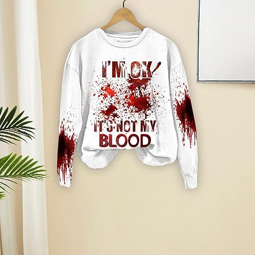 Miniatura 3 de Sorry Can't Football Bye - Sudadera para mujer, casual, cuello redondo, sin botones, divertida impresión de letras, casual, manga larga