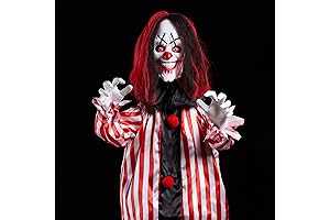 Moonflor 68" Halloween Animatronics, Motion Activated Clown