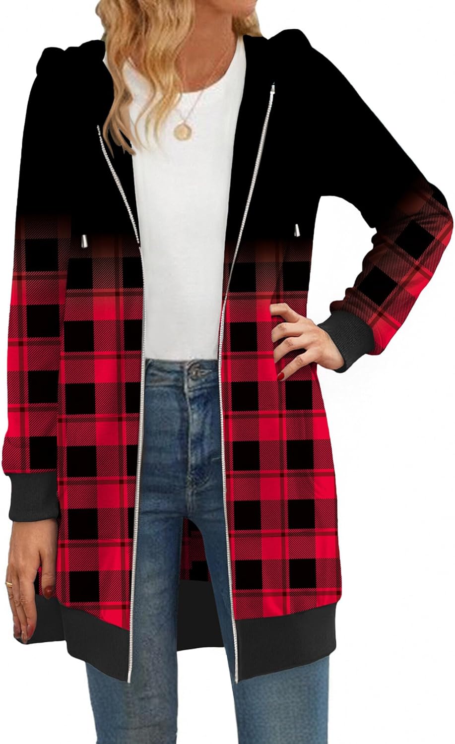 Zeagoo Zip Up Hoodies For Women Long Sleeve Oversized Sweatshirts Casual Lightweight Fleece Jackets With Pockets