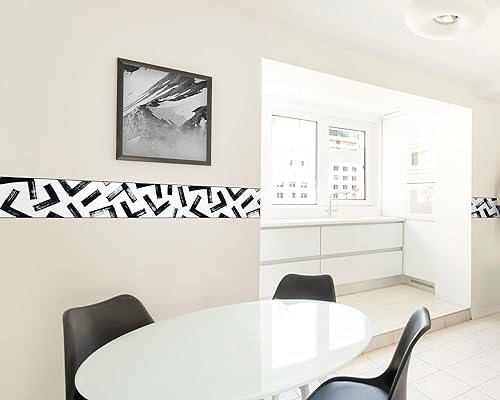 Vista 250 de FLFK Calcomanías de pared para despegar y pegar, para habitación de los niños, calcomanías de peces bajo el mar, 4 x 240 pulgadas (azul)