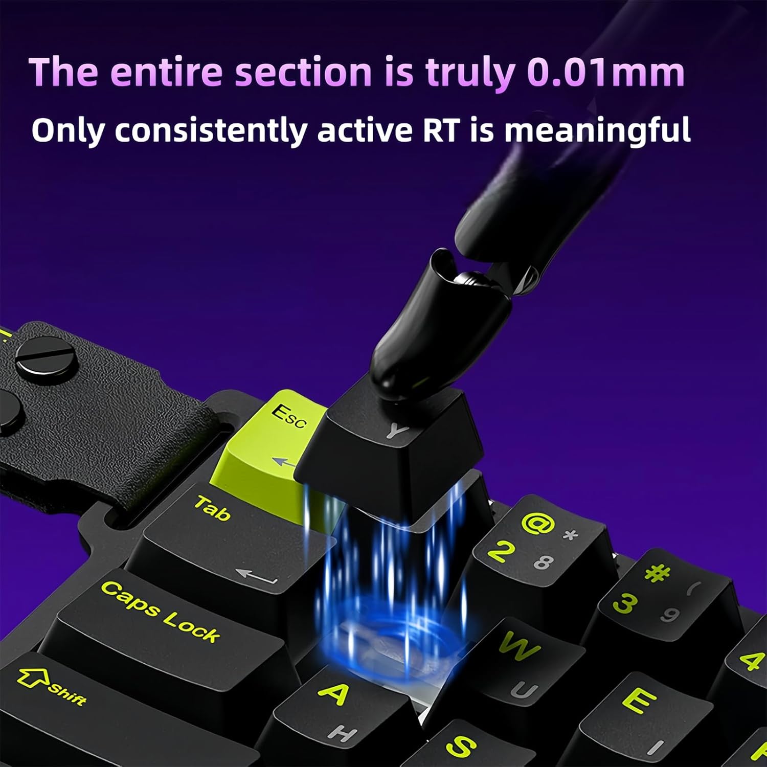 FKZ M30HE Rapid Trigger Gaming Keyboard,Hall Effect Magnetic Switch One Handed Hot Swap RGB Wired Mechanical Keyboard Adjustable Actuation 8K Hz Polling Rate Macro Keypad for E-Sports Gamer (Black)