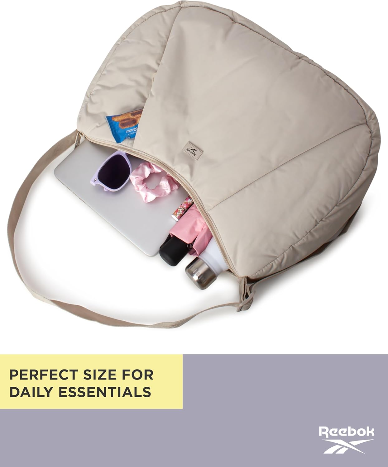 Reebok Womens Crossbody Bag - Lightweight Stylish Nylon Quilted and Non-Quilted Everyday Crossbody Sling Bags for Women - Image 7