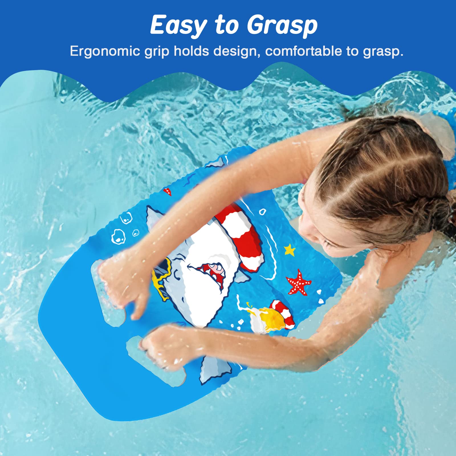 MoKo Tavoletta Nuoto per Bambini e Adulti, Galleggiati da Nuoto in EVA con Manici Ergonomici Antiscivolo, Accessori Nuoto Allenamento Kickboard per Allenamento in Acqua