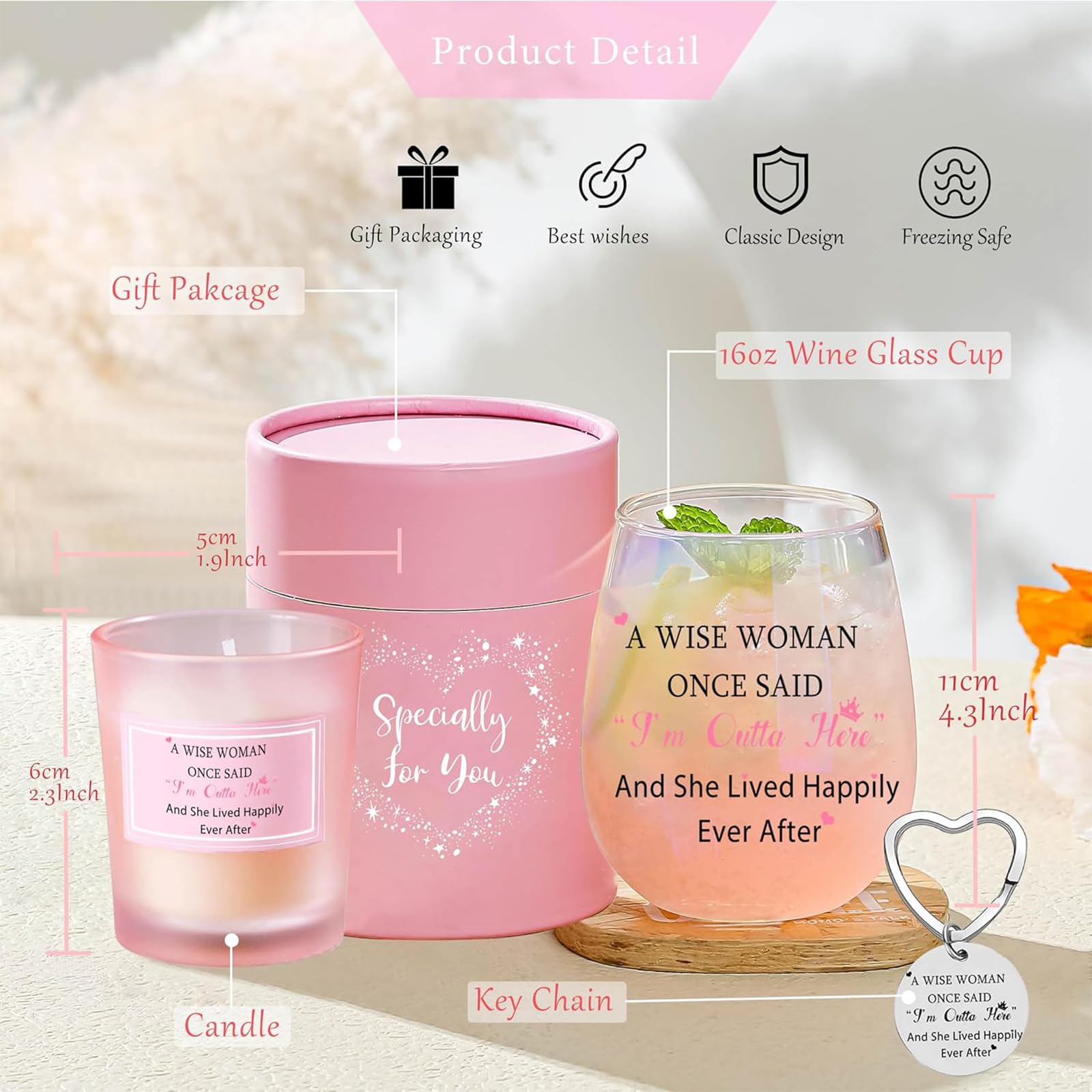 Retirement Wine Glass Gift - Funny Farewell Present -3