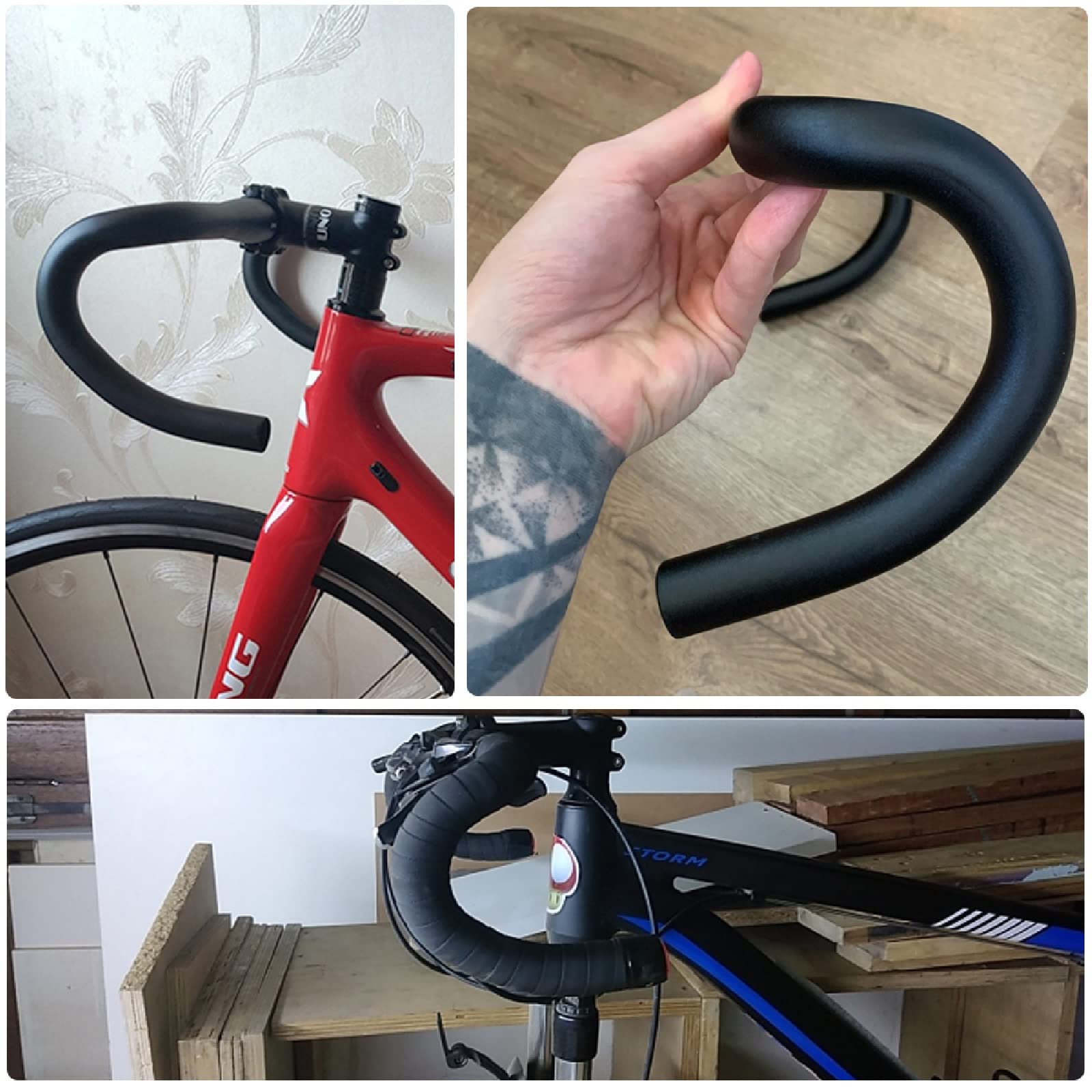 Guidon De Vélo De Course Aluminium - 39 Cm, 352g, Diamètre 25,2 Mm - CTA La