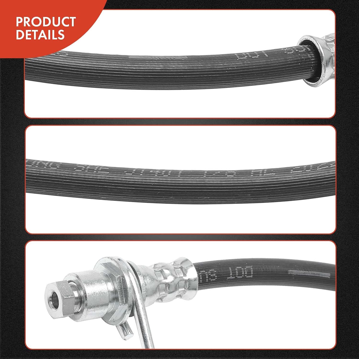A-Premium Rear Driver Brake Hydraulic Hose Compatible with Select Jeep Models - Liberty 2008 2009 2010 2011 2012 - Replace# 52125198AC