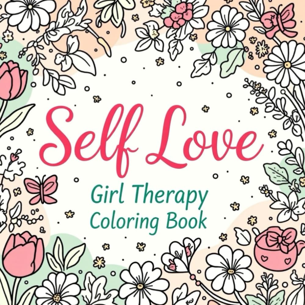 Self Love Girl Therapy Coloring Pages: Self-Love: Girl Therapy Coloring Book to Inspire You. Bold and Easy Coloring Book