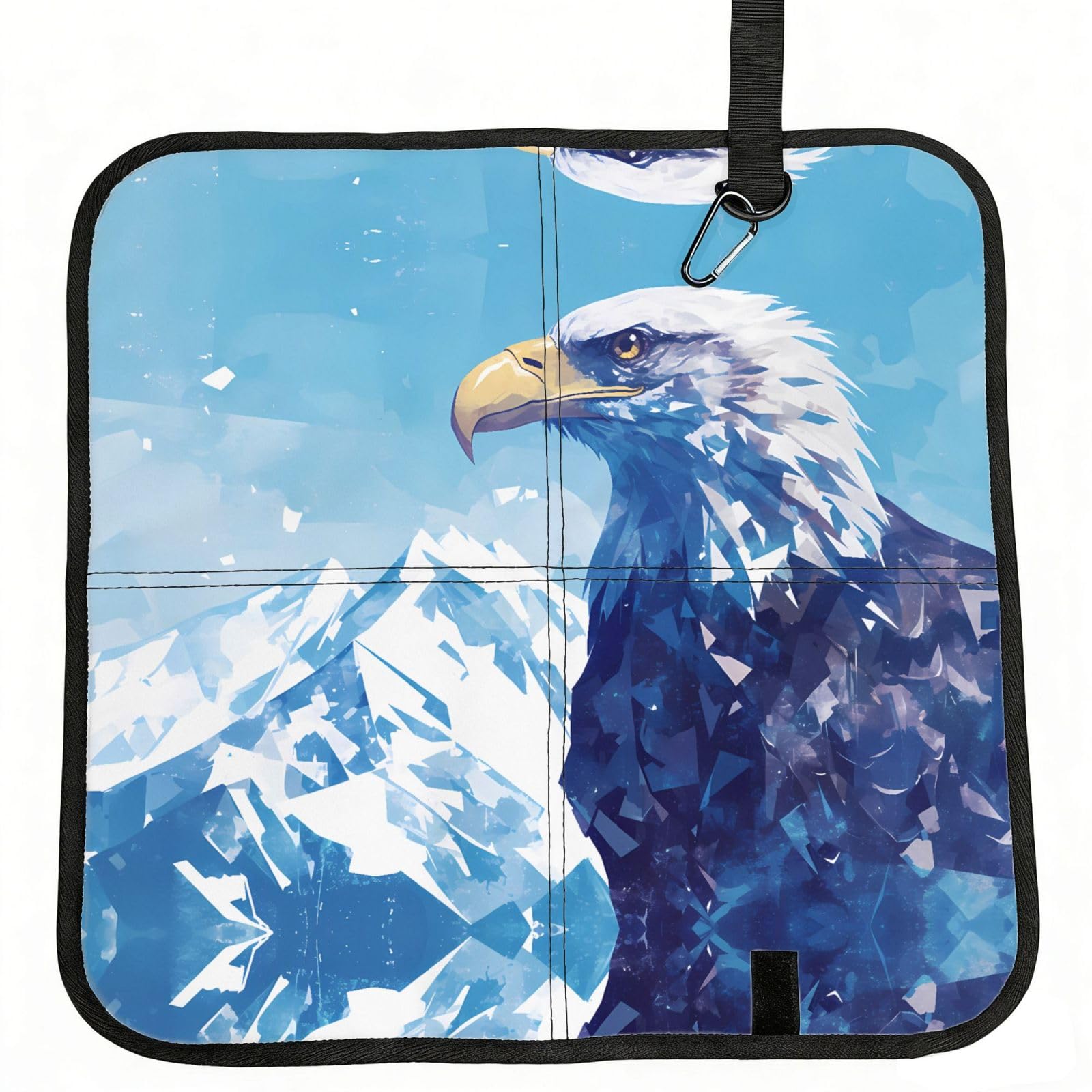 WBQLSL Icebird Foldable Seat Cushion - Portable Stadium Pad with Carabiner for Camping Hiking Picnic Beach