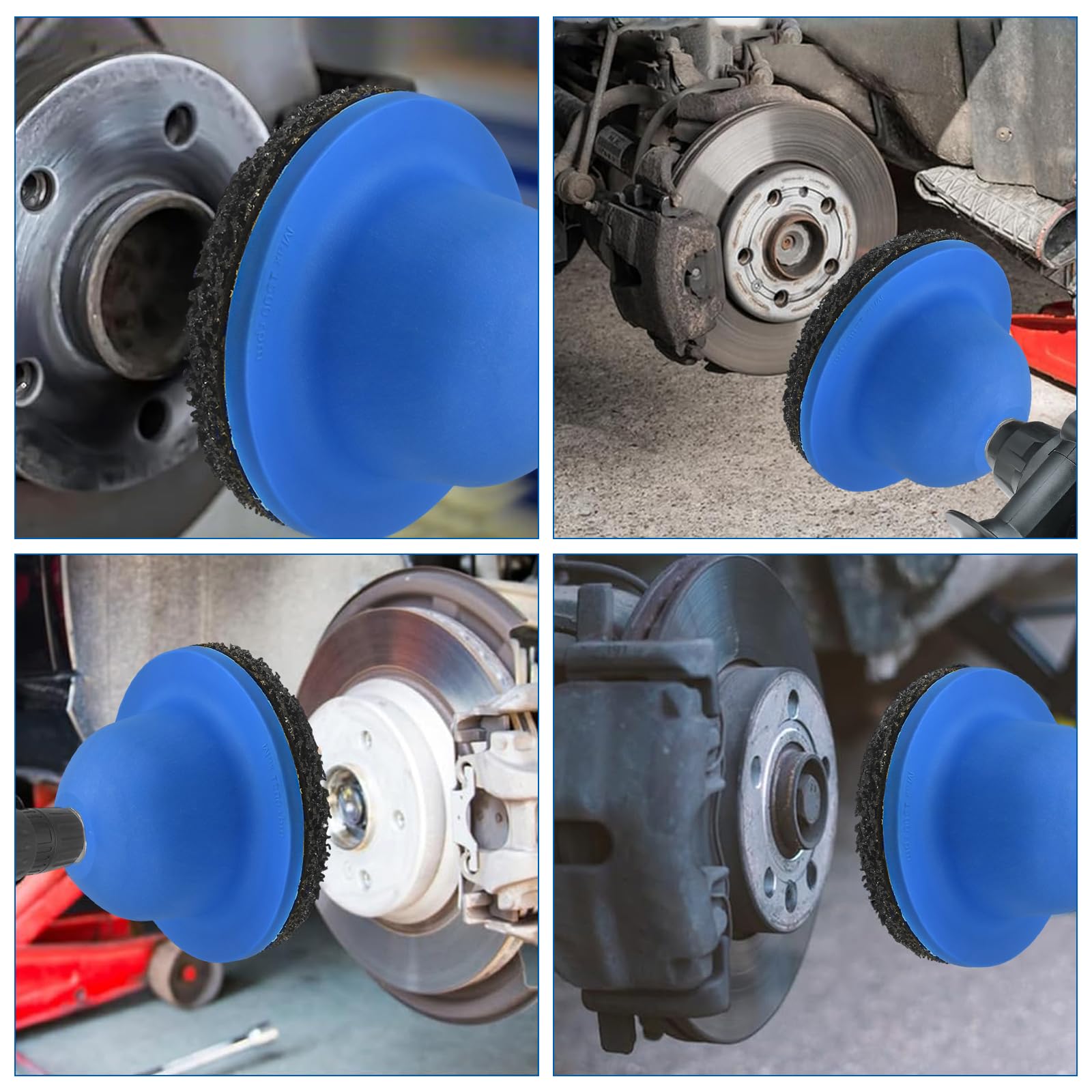 Ponceuse de moyeu de roue, nettoyeur de moyeu de roue de voiture avec roue abrasive de 150 mm pour visseuse à percussion 1/2", meuleuse à tête sphérique pour changement de jante, élimination de