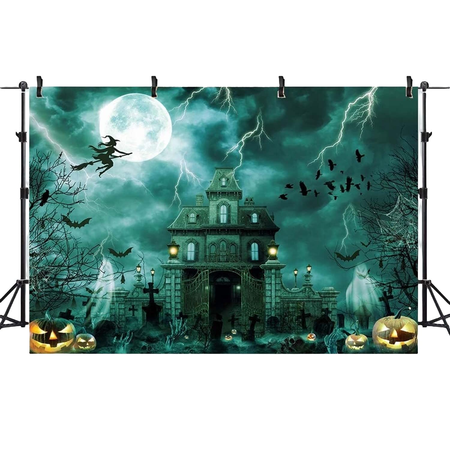 Amazon.co.jp: バック紙 背景紙 パンプキン 満月 ハロウィン ウィッチ