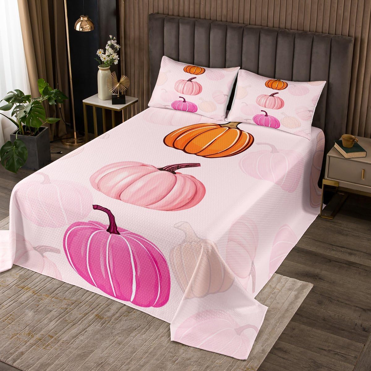 Castle Fairy Gothic Bat Bedspread Twin Size,Halloween Purple Bedding Sets 2Pcs for Kids Girls Boys Room Decor,Halloween Themed Comforter Set Horror Bat Quilt Coverlet,1 Pillowcase