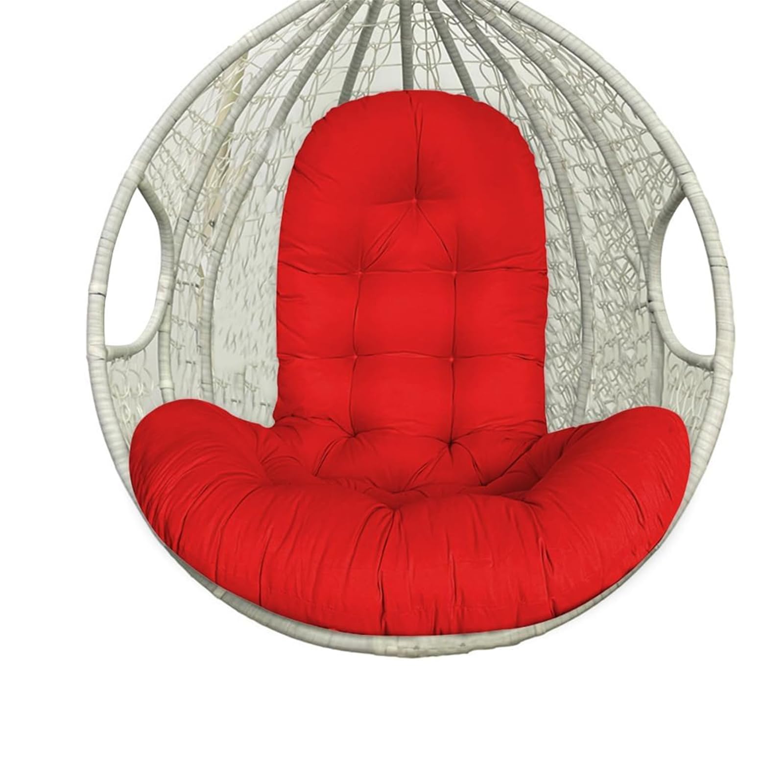 Cuscino della Sedia Dell'uovo, Cuscino della Sedia del Patio Dell'uovo Addensato, Cuscini di Ricambio Dell'Oscillazione Dell'interno, Cuscini Morbidi Spessi Comodi della Sedia,Rosso