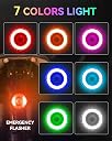 ONVIAN Colorful Bike Tail Light with Turn Signals, Multi-Color Rechargeable Bike Brake Light for Night Riding, 15 Light Modes 7 Colors Waterproof Cycling Safety Light for Adults Kids Road Mountain gallery image
