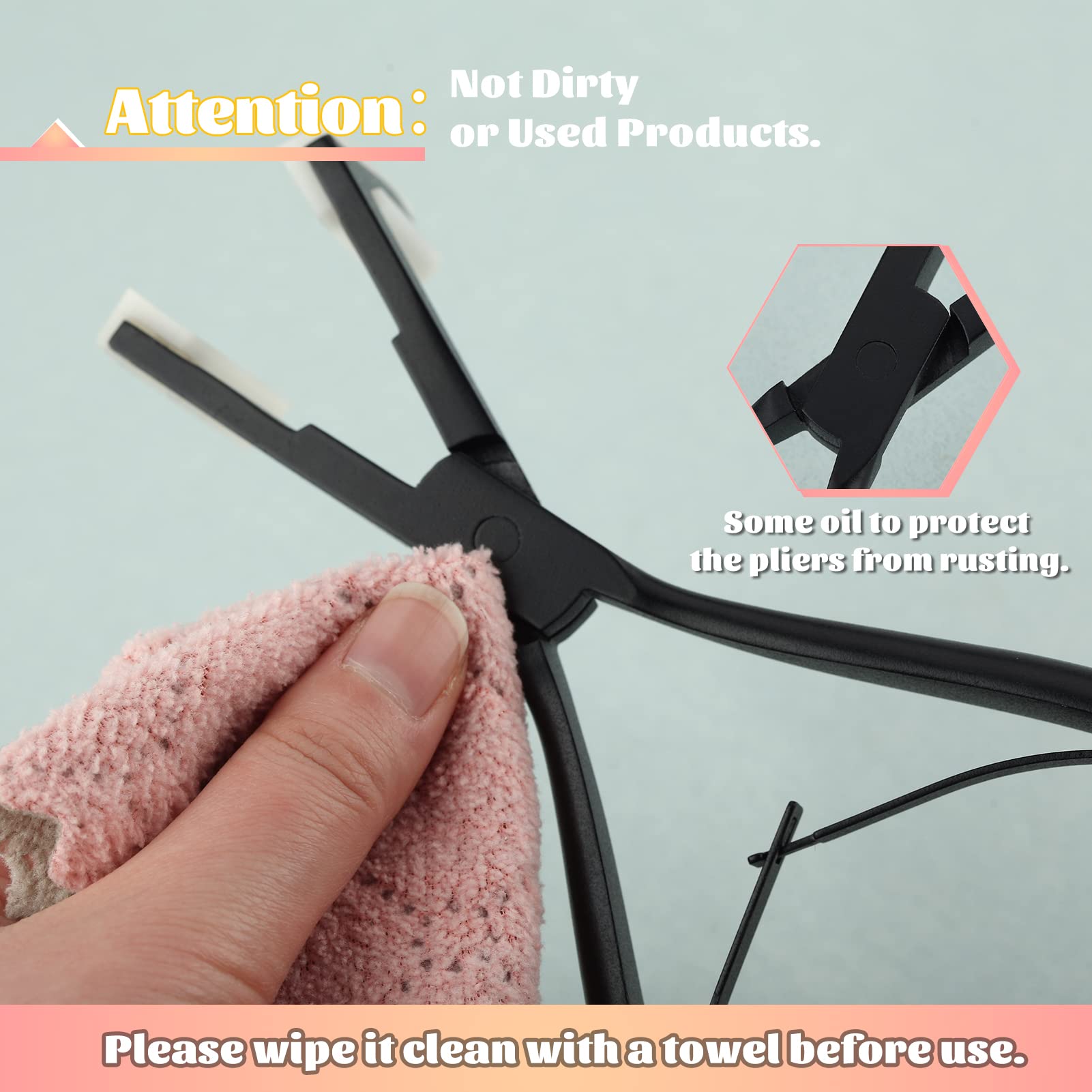 SPEEDWOX Tape In Haarverlängerungen Zange 8 Zoll Abdichtung Klemme Zange Haar Abdichtung Zange Echthaarverlängerungen Styling Tool Haarverlängerung für Salon professionelle Installation