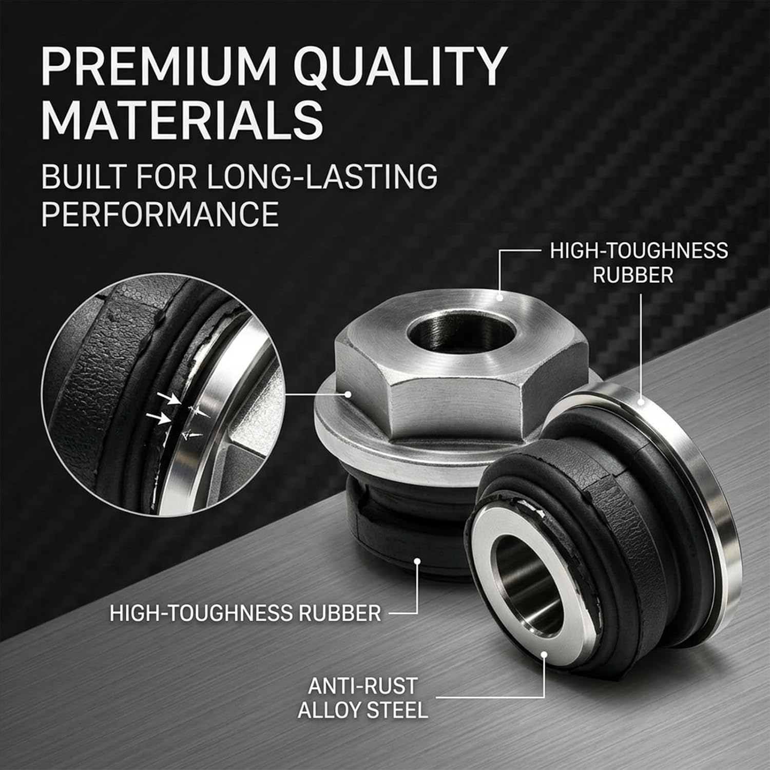 4 Pack AA5Z-3C716-B Rack & Pinion Bushings Kit, Replacement for Ford Explorer 2010-2015, Replaces AA5Z3C716B