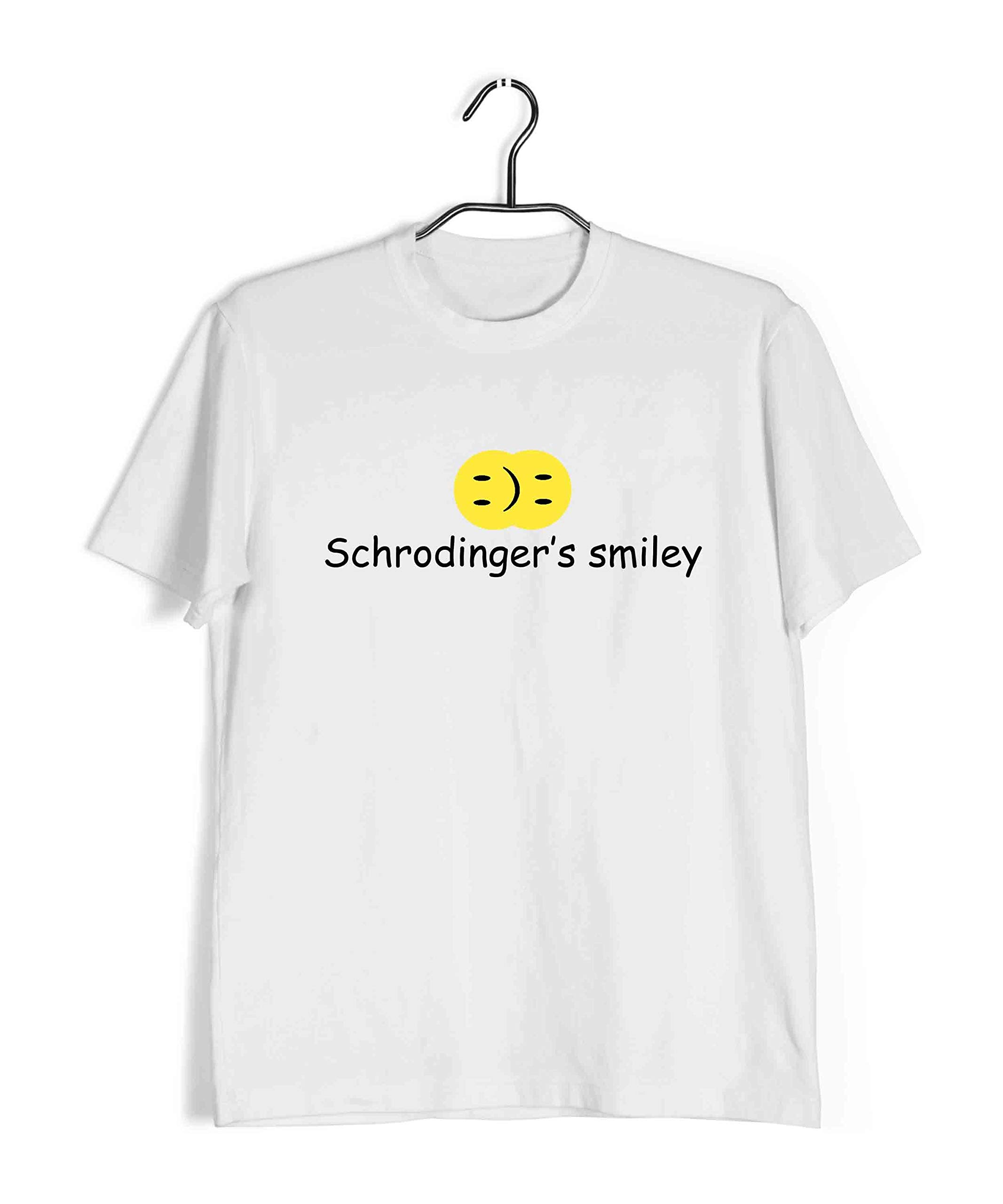 AaramkhorPhysics T-Shirt for Men | Schrodinger's Smiley | Geeky Nerd | Regular Fit for Men Sizes S to 4XL|