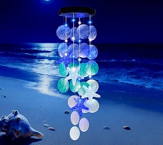 Solar Starfish and Shell Wind Chime
