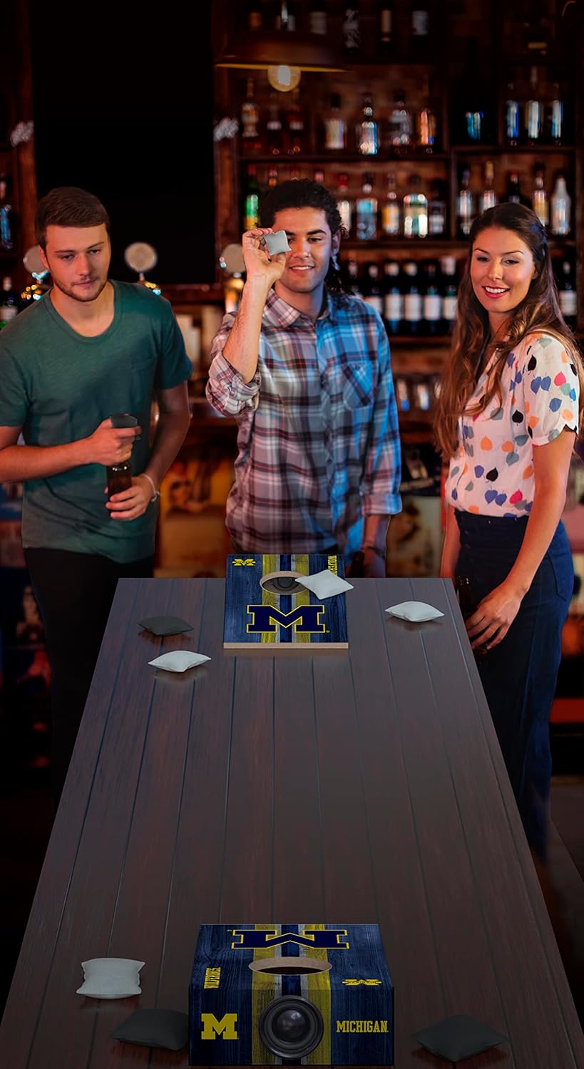SOAR NCAA Tabletop Cornhole Game and Bluetooth Speaker
