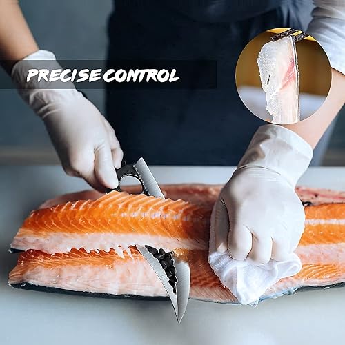 Miniatura 3 de DRGSKL Juego de cuchillos de carnicero para acampar, cuchillo vikingo forjado a mano con funda de cuero y cuchillo de carnicero forjado a mano con