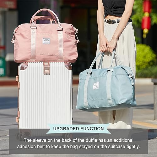 Miniatura 2 de Bolsa de lona de viaje, bolsa de gimnasio deportiva, bolsa de noche para el fin de semana, para llevar en el hombro, para mujer