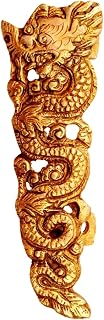Purpledip Brass Door/Window/Cupboard Handle: 'Chinese Dragon' (11139)